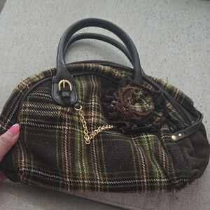 Juicy Couture Vintage Plaid Satchel Handbag